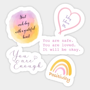 Set of Inspirational affirmation Stickers Sticker